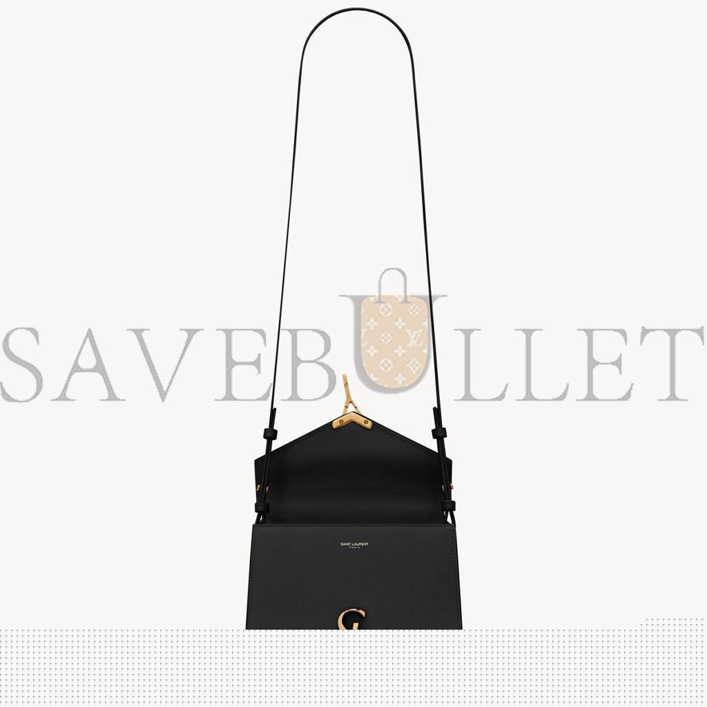 Y*L cassandra mini top handle bag in grain de poudre embossed leather 623930bow0w1000 (20*16*7.5cm)